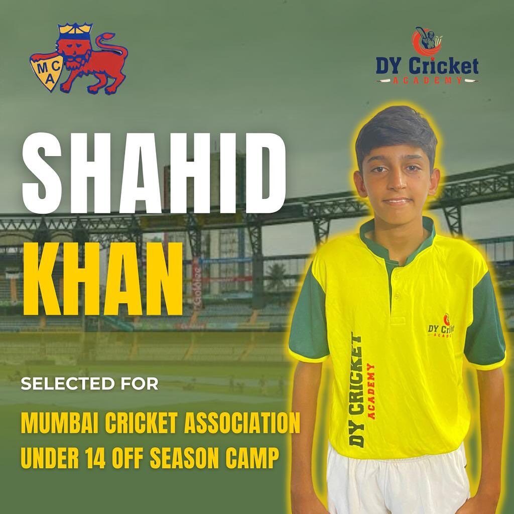 shahid khan from DY Cricket Academy