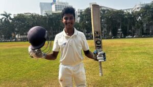 janmay patel 248 runs in harris shield