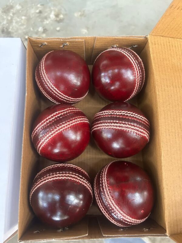 red leather balls