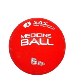 SAS Rubber Medicine Balls Smooth and Tread Textured Grip Dead Weight Balls for Cardio and Core Workouts, Cross/Strength Training (Size: 5 KG)