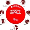SAS Rubber Medicine Balls Smooth and Tread Textured Grip Dead Weight Balls for Cardio and Core Workouts, Cross/Strength Training (Size: 5 KG)
