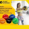 SAS Rubber Medicine Balls Smooth and Tread Textured Grip Dead Weight Balls for Cardio and Core Workouts, Cross/Strength Training (Size: 1 KG)