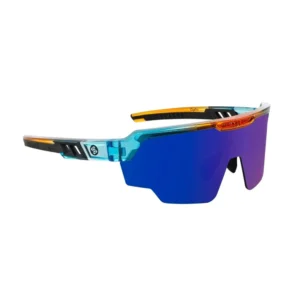 SASA Raptor Translucent Blue Orange Frame Ice Green Revo Lens Sports Sunglasses