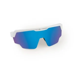 SASA Raptor Matte White Frame Ice Blue Revo Lens Sports Sunglasses