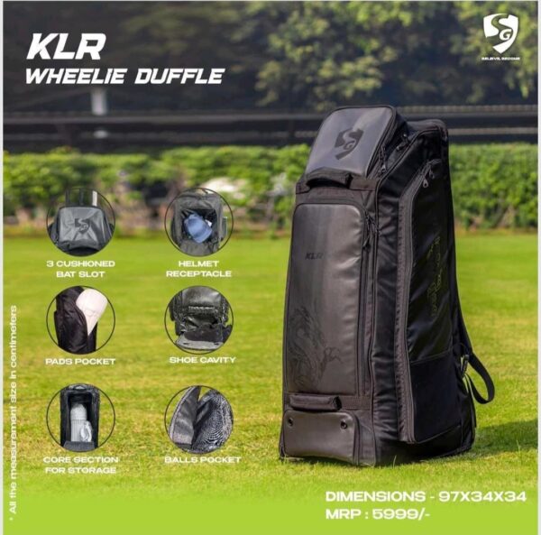 sg klr wheelie cricket kitbag