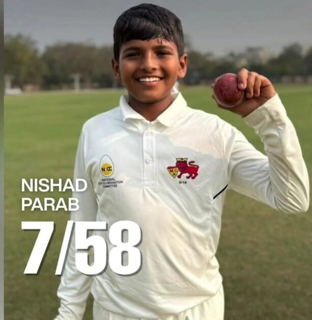 nishad parab from achievers cricket academy