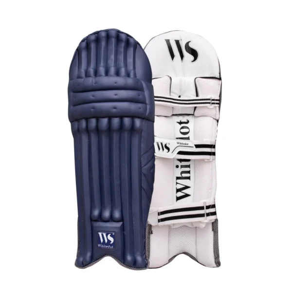 whitedot navy blue cricket batting pads