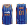 Customised India Blue Cricket Jersey Sleeve Less - Personalize Your Jersey Men & Women.