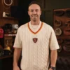 AB de Villiers 360 Crest Knit Vest Cable Ivory