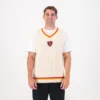 AB de Villiers 360 Crest Knit Vest Cable Ivory