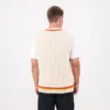 AB de Villiers 360 Crest Knit Vest Cable Ivory