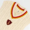 AB de Villiers 360 Crest Knit Vest Cable Ivory